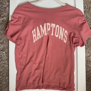 John Galt pink Hampton’s crop top